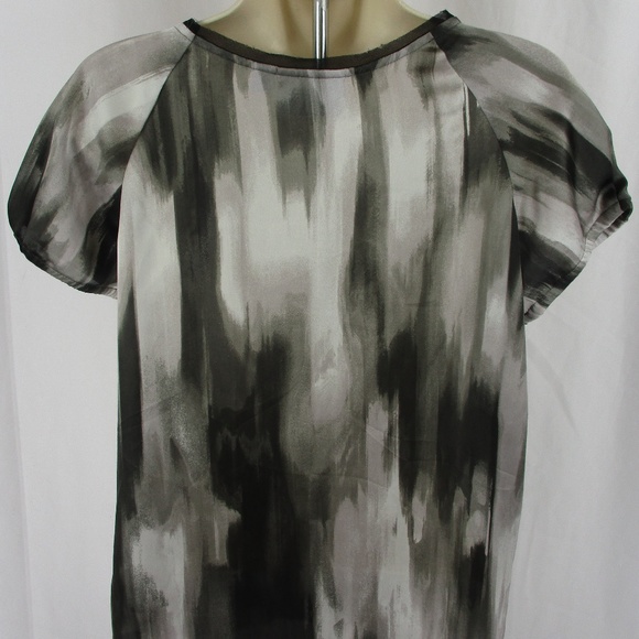 Simply Vera S/S Multicolor Abstract Pleated Top XS - Picture 2 of 3